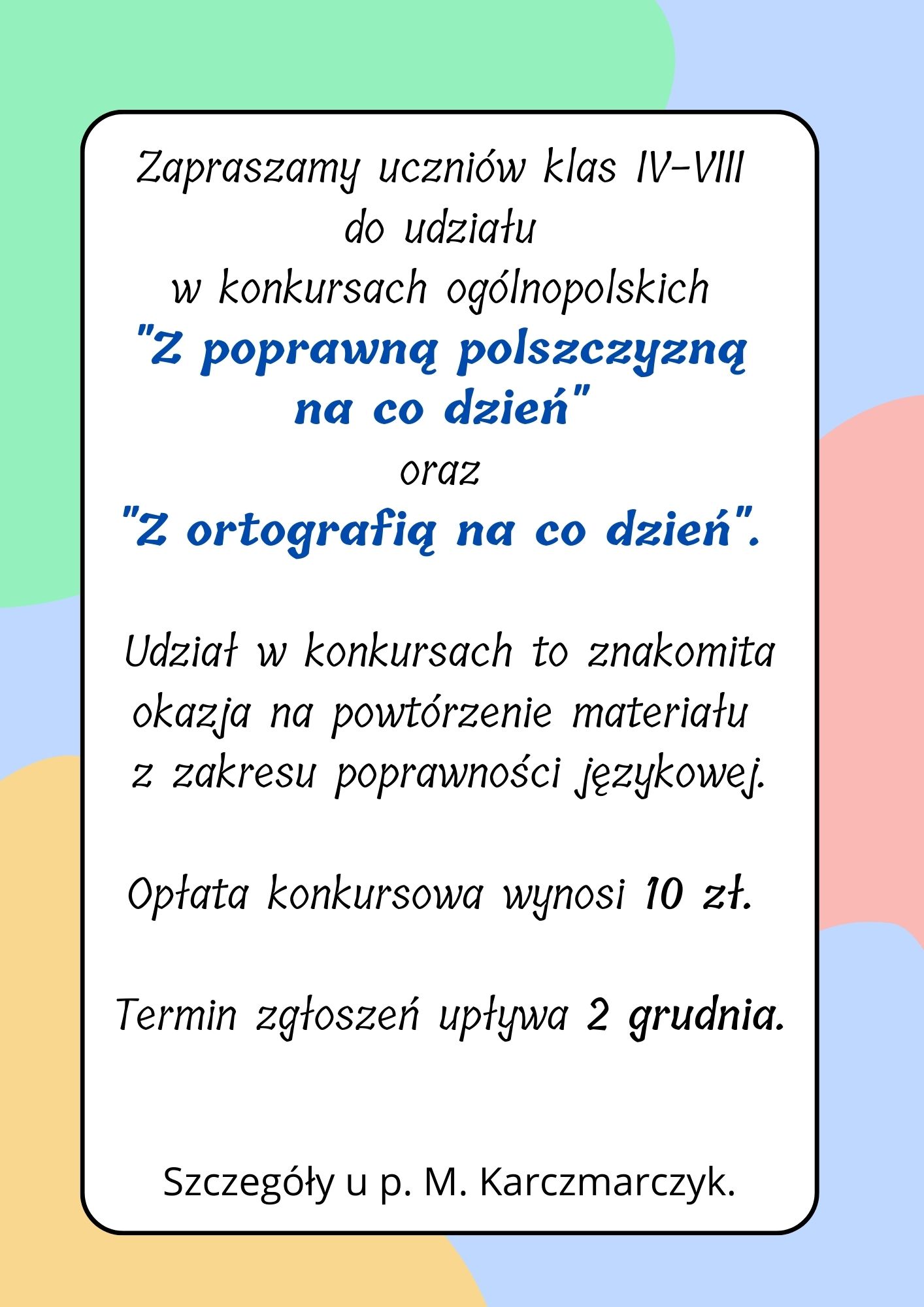 Ogólnopolskie Konkursy język polski