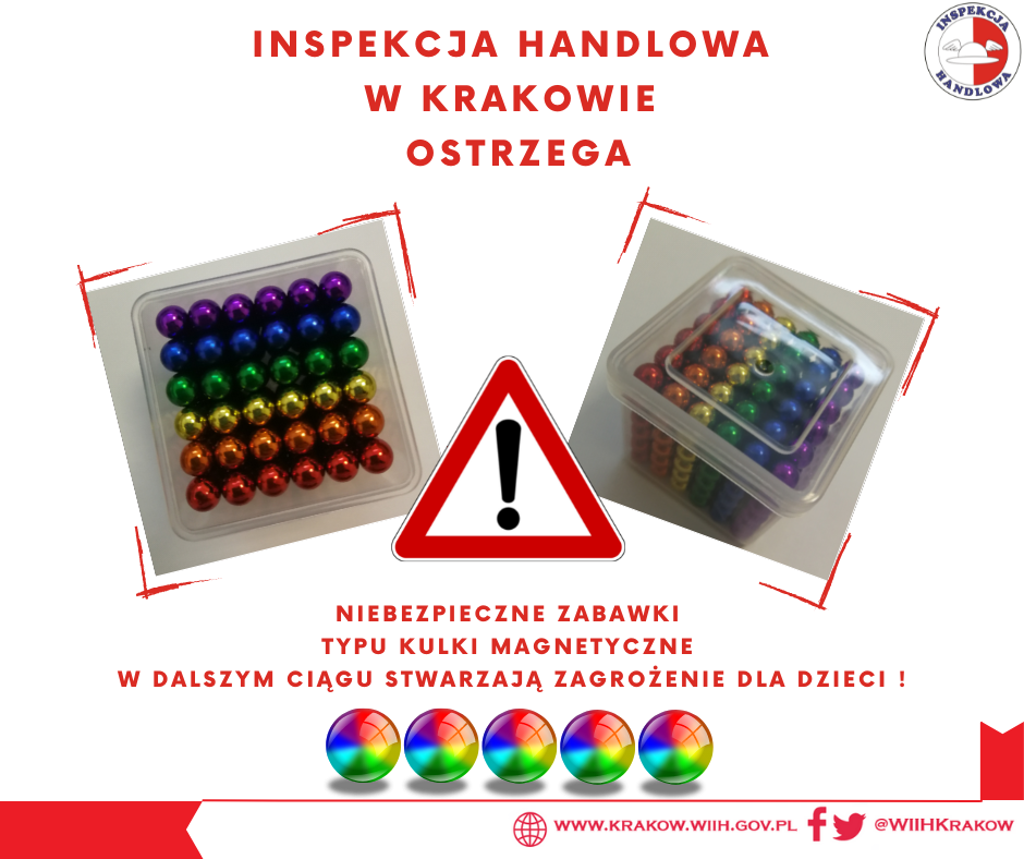 Ostrzeżenie Inspekcji Handlowej w Krakowie kulki magnetyczne grafika 3
